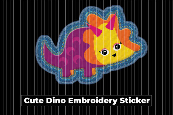 Cute Dino Embroidery Sticker: A Designer’s Craft Fair Review