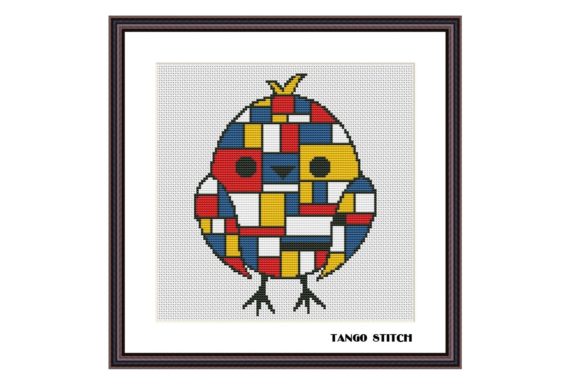 Mondrian Chicken: A Craft Fair Embroidery Review