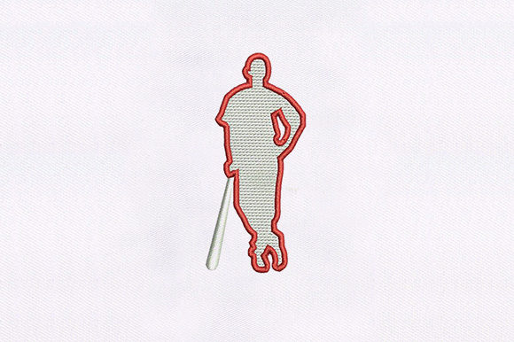 Review: Baseball Player Embroidery Design for Etsy Shops