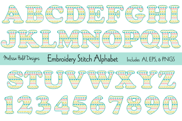 Review: Colorful Stitch Alphabet for Apparel