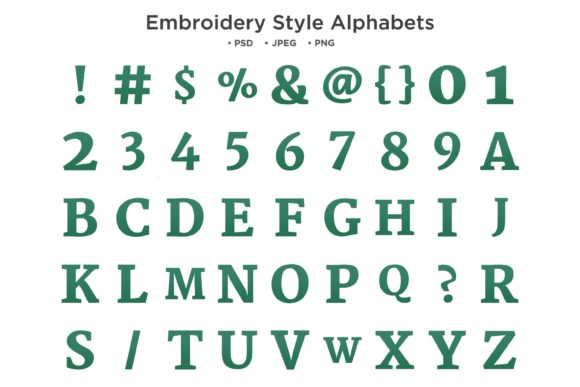 Review: Embroidery Style Alphabet Abc Typography