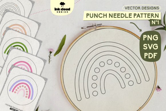 Review: Punch Needle Embroidery Rainbow PDF Hoop for Holiday Crafts