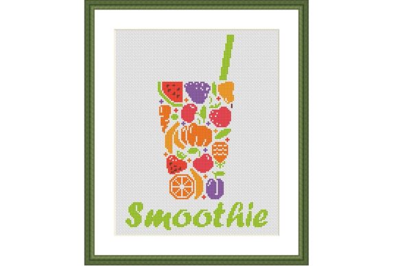 Review: Smoothie Kitchen Cross Stitch Pattern for Boutique Sweatshirts
