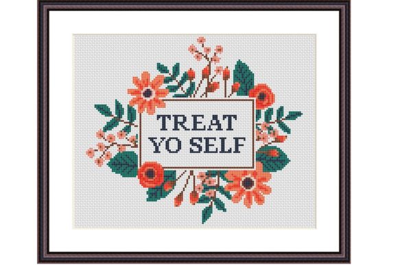 Review: Treat Yo Self Funny Cross Stitch Pattern