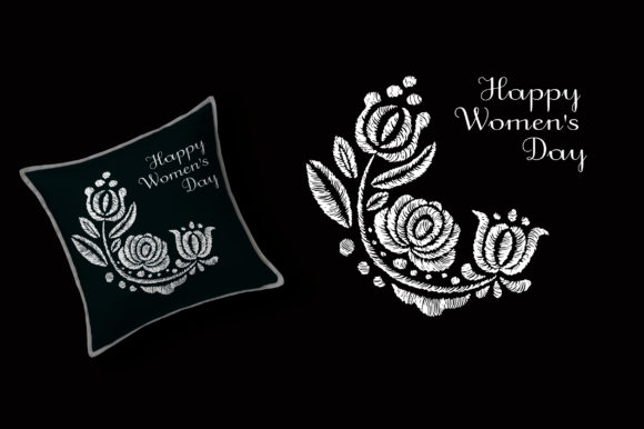 Reviewing Greeting Card. Embroidery for Boutique Sweatshirts