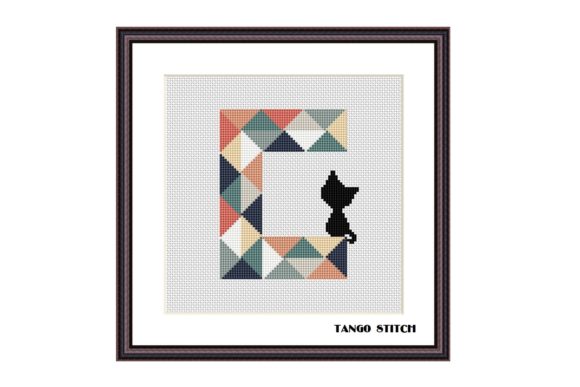 Reviewing Letter C Black Kitten Cross Stitch for Brand Merch