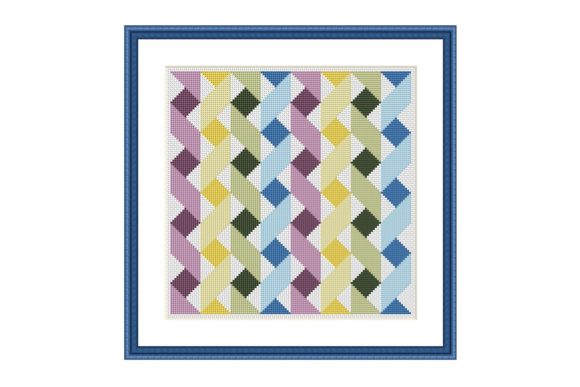 Reviewing Ribbons Geometric Cross Stitch Pattern