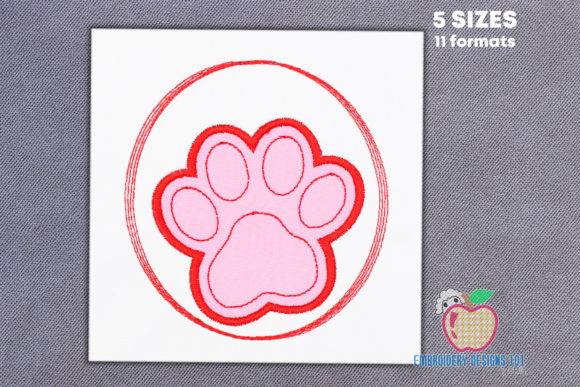 Reviewing the Dog Paw Print Embroidery Design for Boutique Apparel