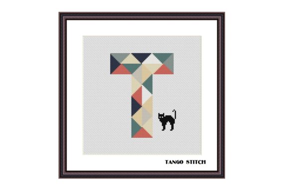 Reviewing the Letter T Typography Cross Stitch Pattern
