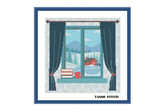 Reviewing Winter Window Mountain View Cross Stitch
